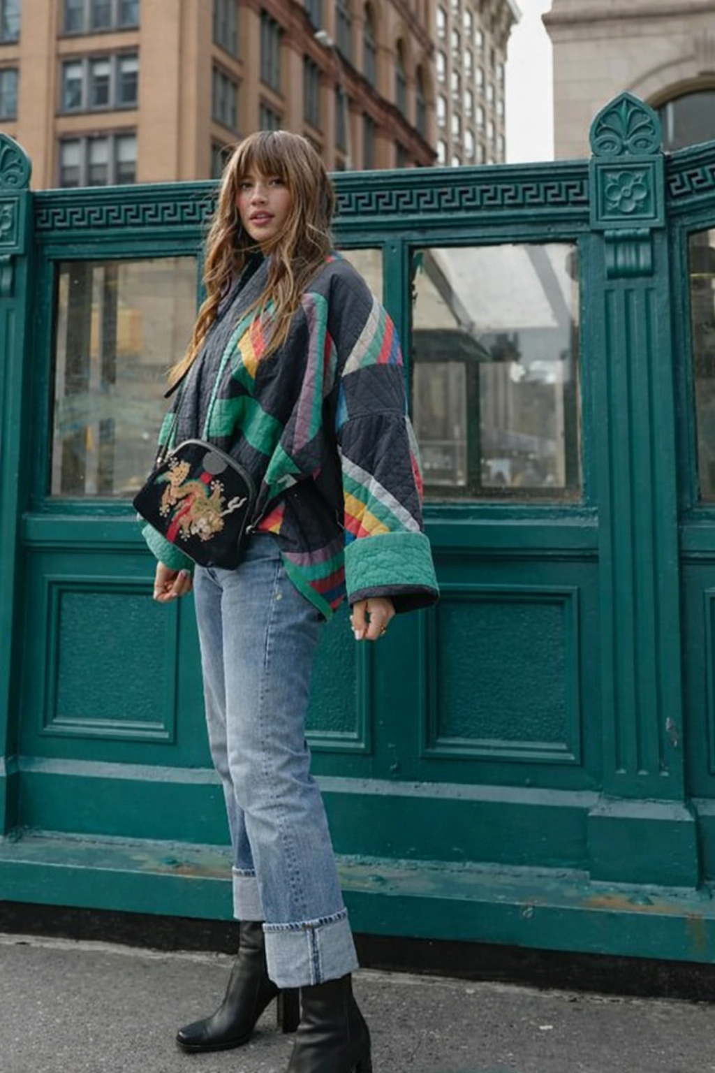 Anya | Oversized Multicolor Tussenjas Dames - Trendy, Opvallend en Stijlvol - Multicolor