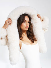 Aurora Jas | Cropped Faux Fur Jas met Luxe Look en Ultiem Comfort