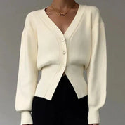 Mara Cardigan | Dames Vest met V-hals en Elegante Knoopsluiting