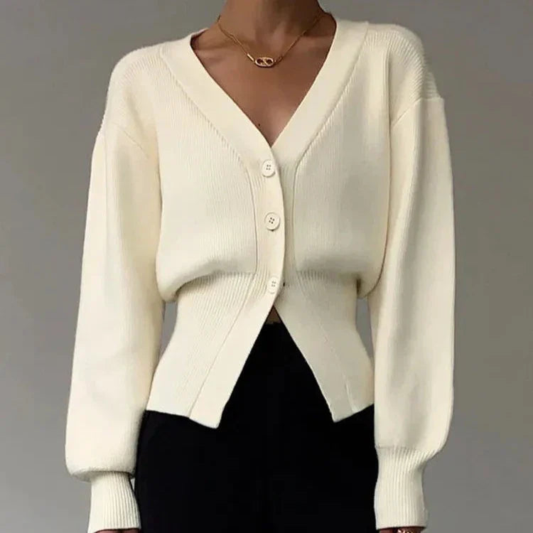 Mara Cardigan | Dames Vest met V-hals en Elegante Knoopsluiting