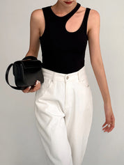 Rib Top Dames met Cut Out Detail - Isabella Fiora