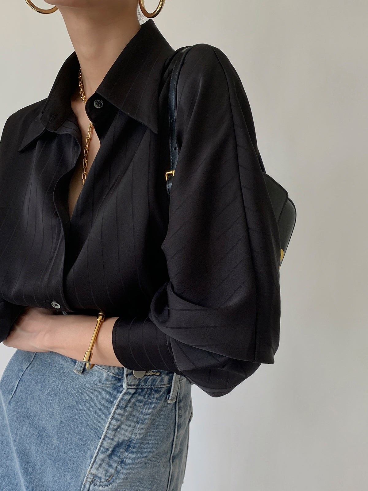 Oversized Blouse Dames met Kraag - Giulia Bellamore