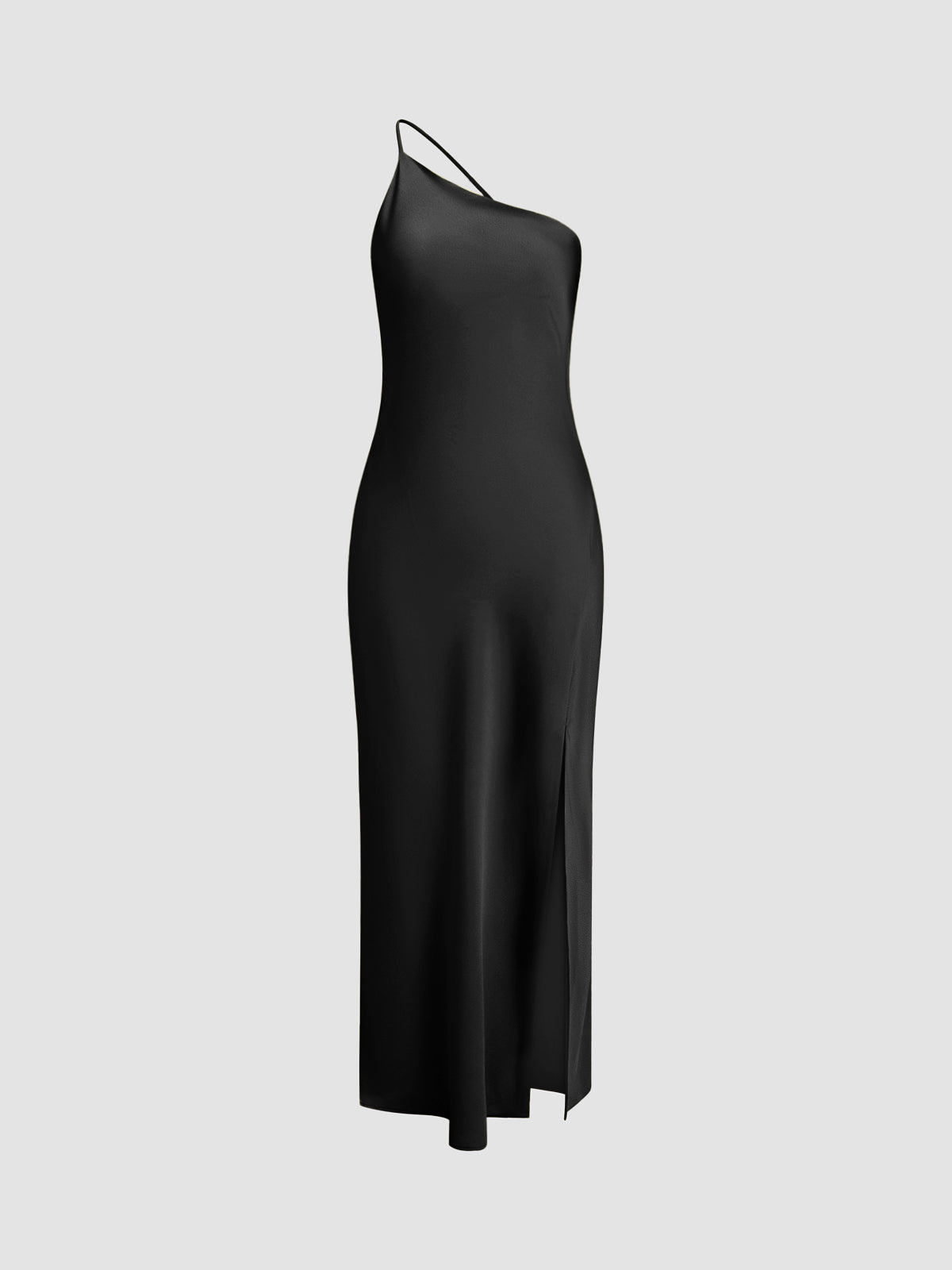 Satijnen Maxi Jurk | Lange Jurk met Open Rug en Split - Alessia Fiora