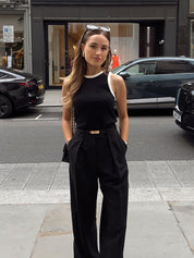 Sofie Riem | Verstelbare Dunne Damesriem met Elegante Gouden Gesp