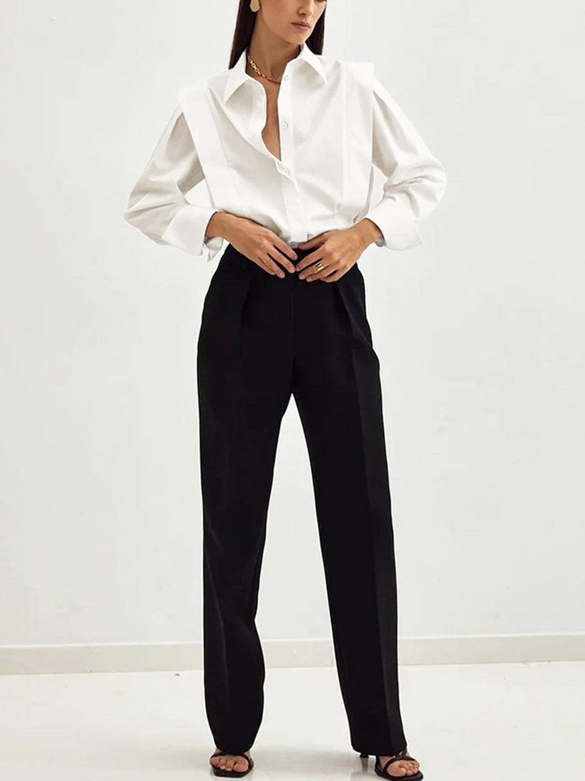 Oversized Blouse Dames Katoen - Valeria Bellamore
