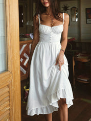 Midi Jurk Dames met Ruffle Zoom - Isabella Bellamore