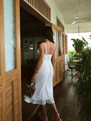 Midi Jurk Dames met Ruffle Zoom - Isabella Bellamore