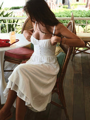 Midi Jurk Dames met Ruffle Zoom - Isabella Bellamore