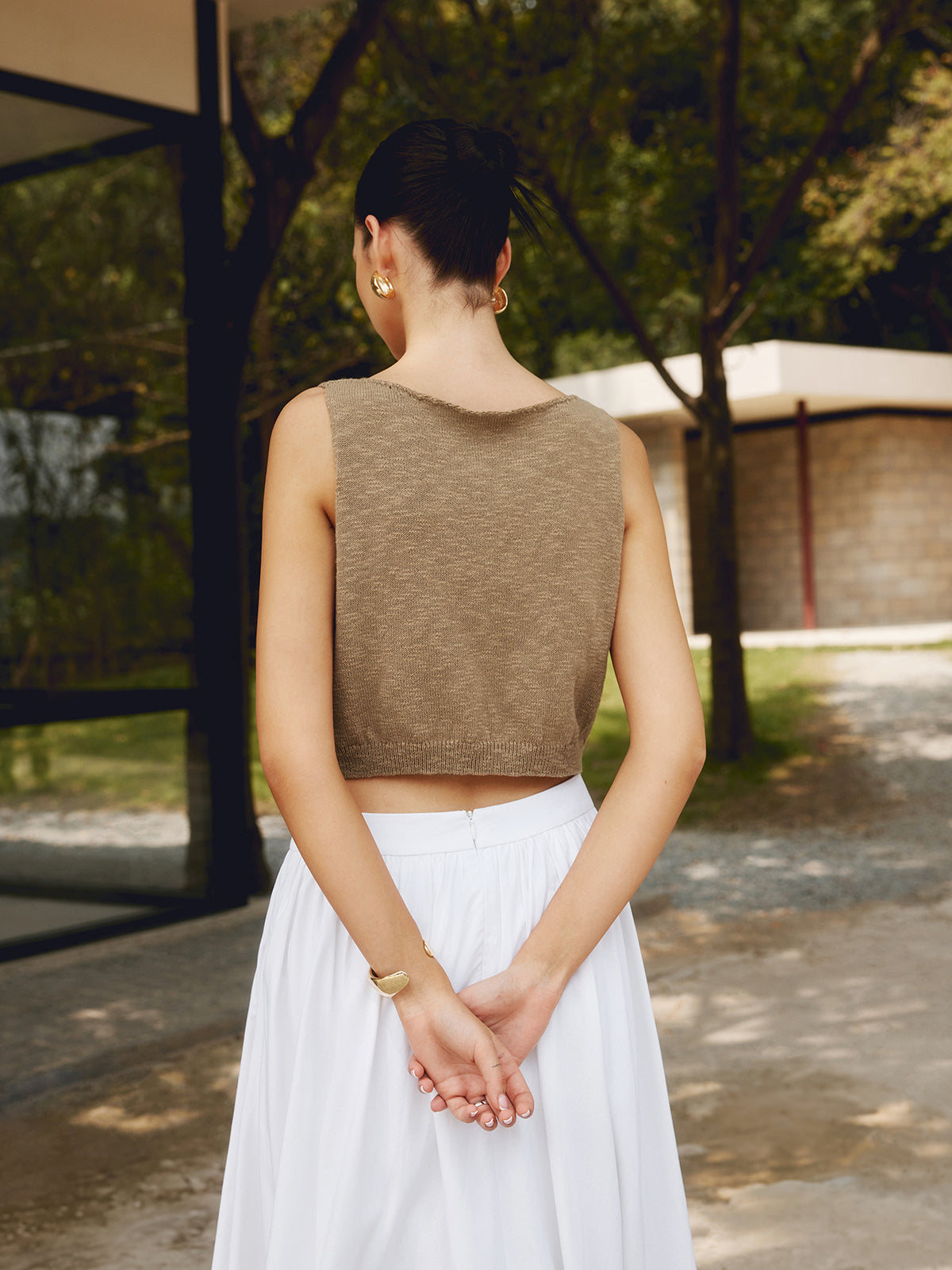Gebreide Crop Top Dames - Isabella Bellamore