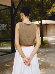 Gebreide Crop Top Dames - Isabella Bellamore