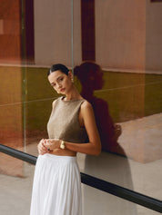Gebreide Crop Top Dames - Isabella Bellamore