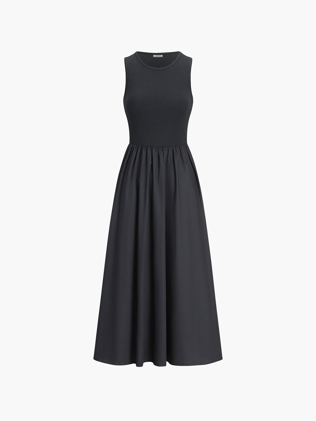 Lange Jurk Dames | Maxi Jurk met Ronde Hals en Stretch - Valentina Romano