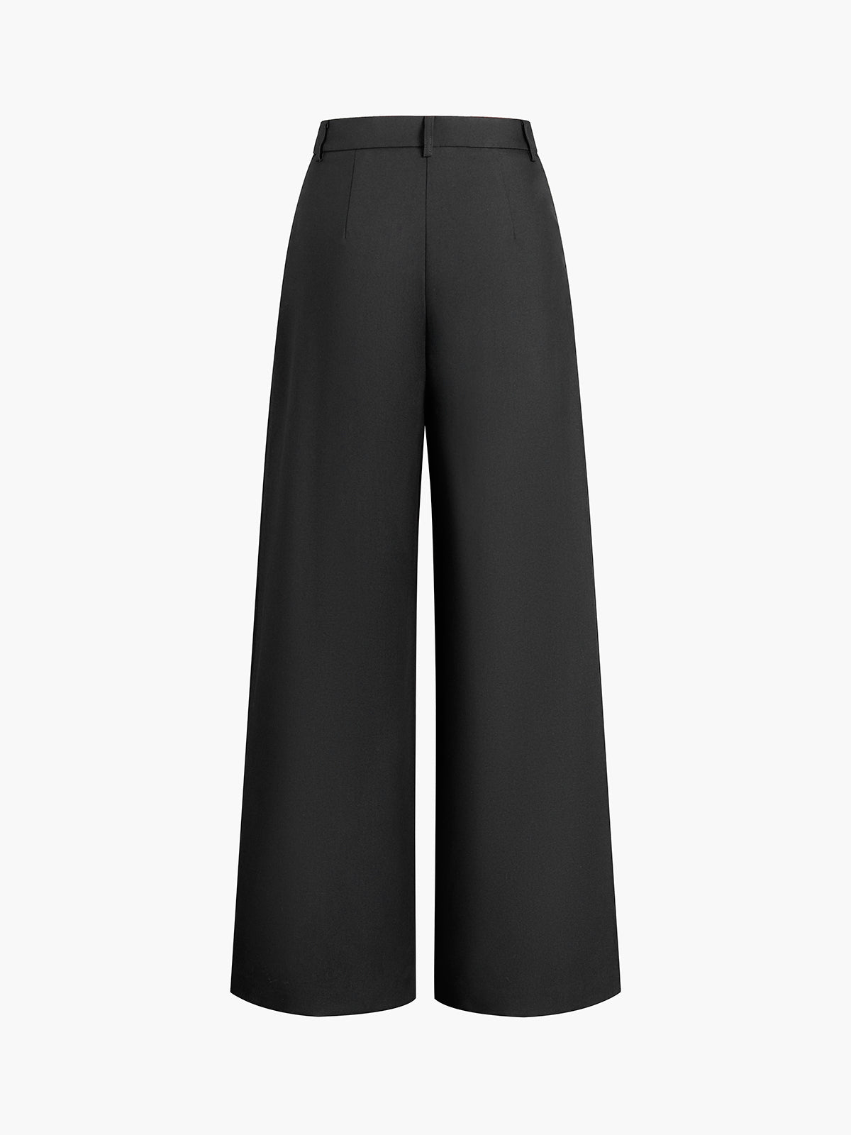 Dames Wide Leg Pantalon Hoge Taille Geweven Stof - Zwart / Wit / Khaki - Maelen