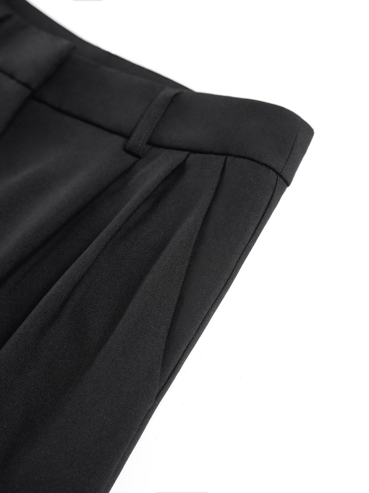 Dames Wide Leg Pantalon Hoge Taille Geweven Stof - Zwart / Wit / Khaki - Maelen
