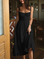 Midi Jurk Dames met Ruffle Zoom - Isabella Bellamore