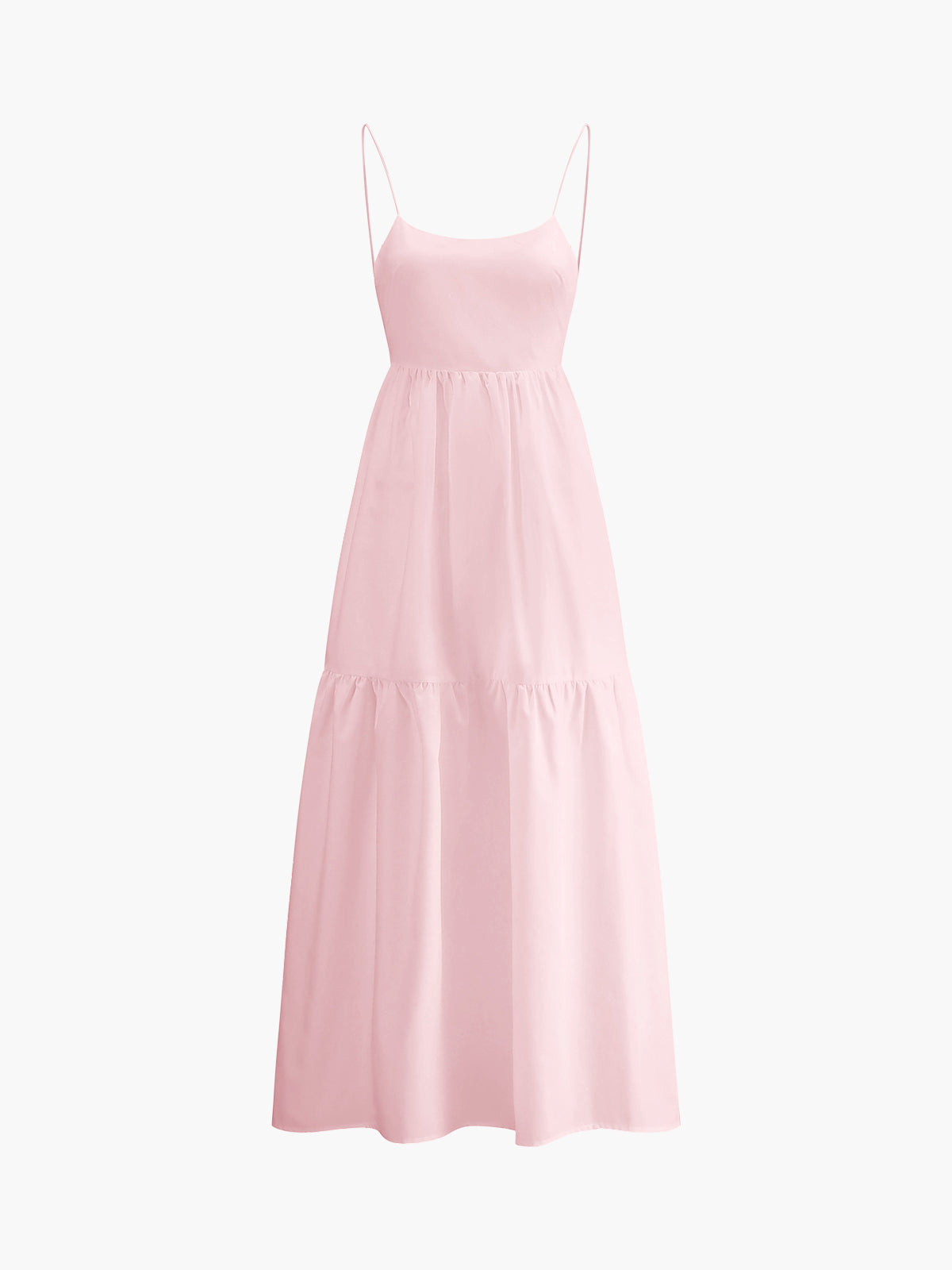 Dames Maxi Jurk Rugdecolleté Effen Geweven Stof - Zwart / Wit / Rood - Maelen