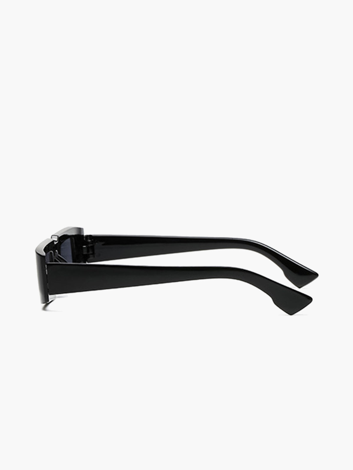 Slanke Zwarte Zonnebril met Rechthoekig Frame, Dames - Maelen