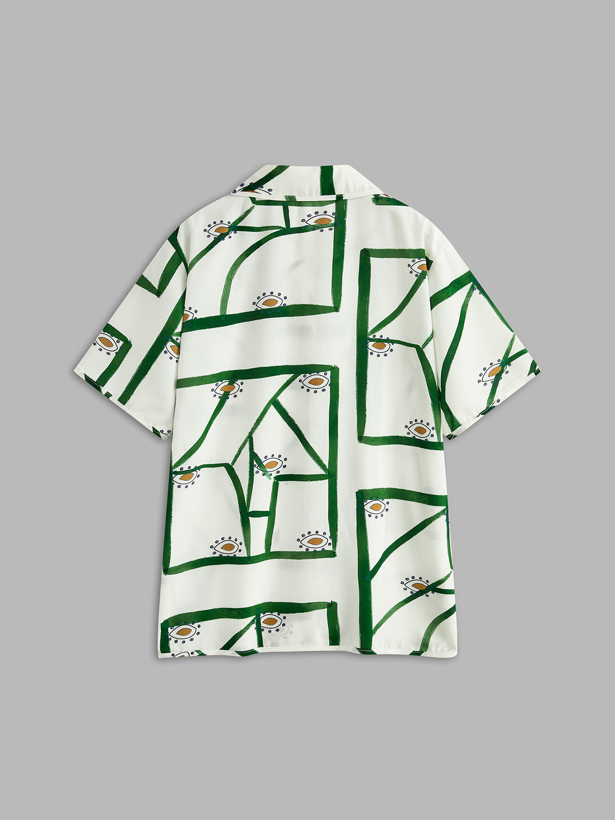 Dames linnen set met blouse en korte broek met print - Valentina Romano