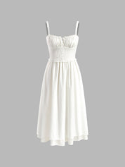 Midi Jurk Dames met Ruffle Zoom - Isabella Bellamore