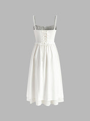 Midi Jurk Dames met Ruffle Zoom - Isabella Bellamore