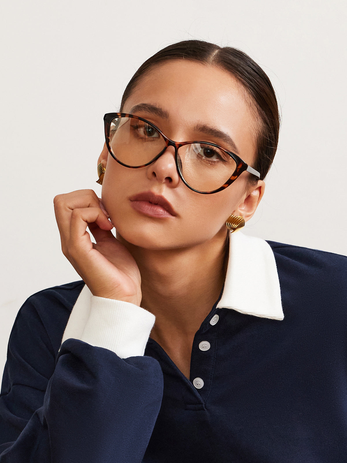 Cat Eye Computerbril Dames met Tortoise Montuur en Blauwlichtfilter - Bruin - Maelen