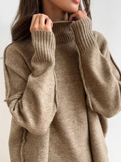 Gebreide Set Dames | Baggy Coltrui en Broek met Stretch - Alessia Fiora