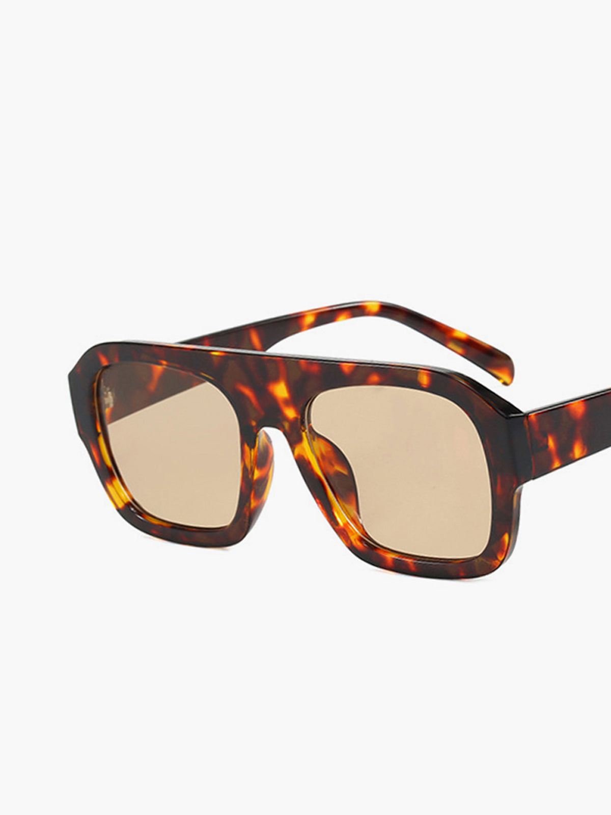 Aviator Zonnebril Dames met Tortoise Montuur en UV400 - Bruin / Zwart - Maelen
