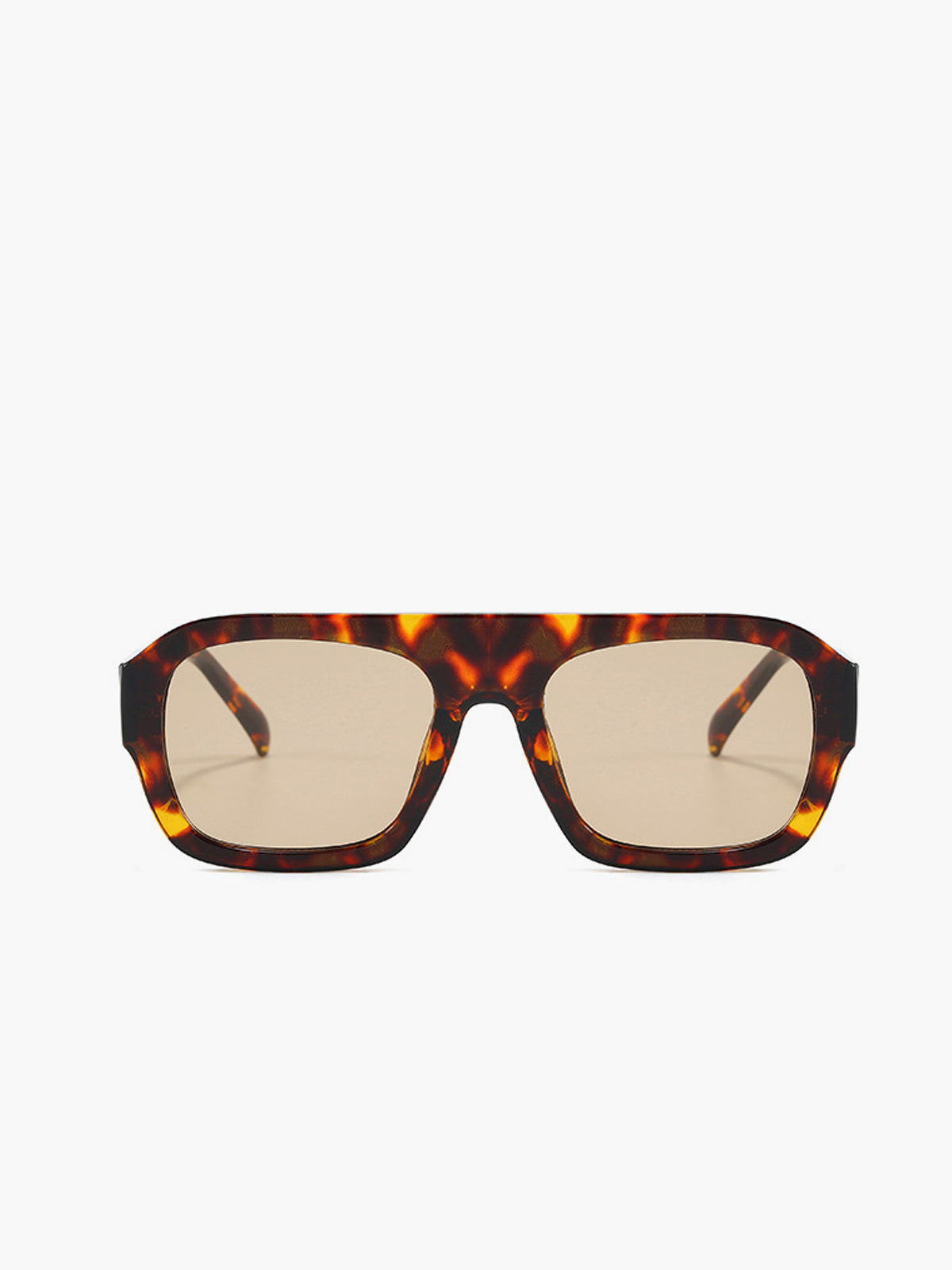 Aviator Zonnebril Dames met Tortoise Montuur en UV400 - Bruin / Zwart - Maelen