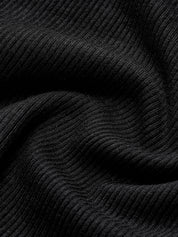 Dames Longsleeve Geribd Top Pijpnaad Detail Aansluitend - Zwart / Wit / Navy - Maelen