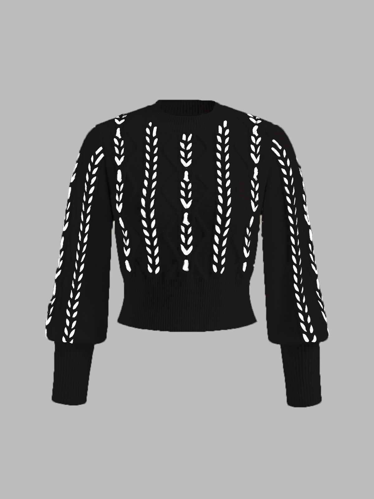 Gebreide Trui Dames met Print en Ronde Hals - Serena Bellamonte