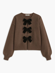 Dames trui met strikdetails en lange mouwen - Valentina Belluci