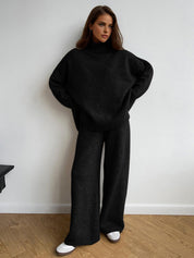 Gebreide Set Dames | Baggy Coltrui en Broek met Stretch - Alessia Fiora