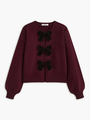Dames trui met strikdetails en lange mouwen - Valentina Belluci