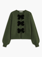 Dames trui met strikdetails en lange mouwen - Valentina Belluci