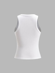 Rib Crop Top Dames Aansluitend - Giulia Fiora