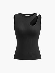 Rib Top Dames met Cut Out Detail - Isabella Fiora
