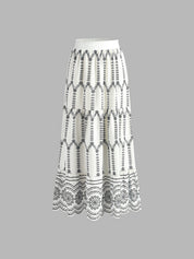 Zomer Set Dames met Print Top en Maxi Rok - Giulia Bellamore