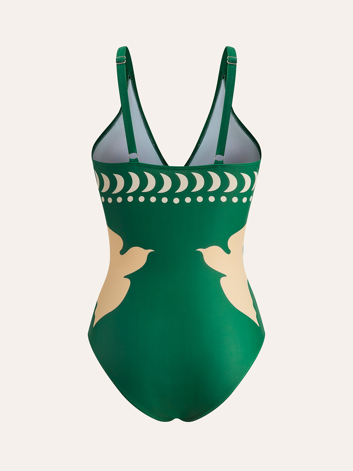 Badpak Dames met Cut-Out en Vogel Print - Alessandra Moretti