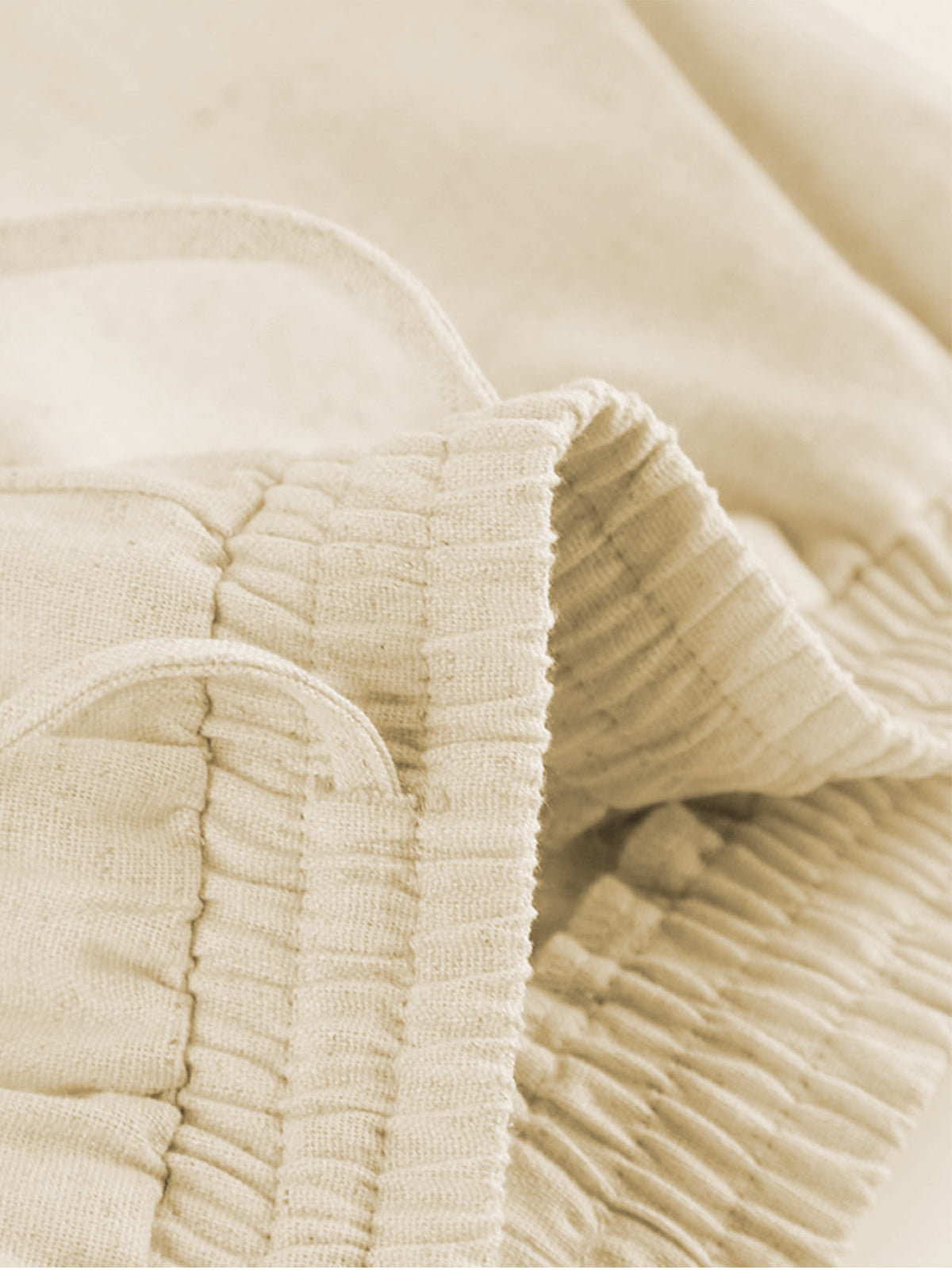 Beige dames linnen set met top en wijde broek - Giulia Bellamore