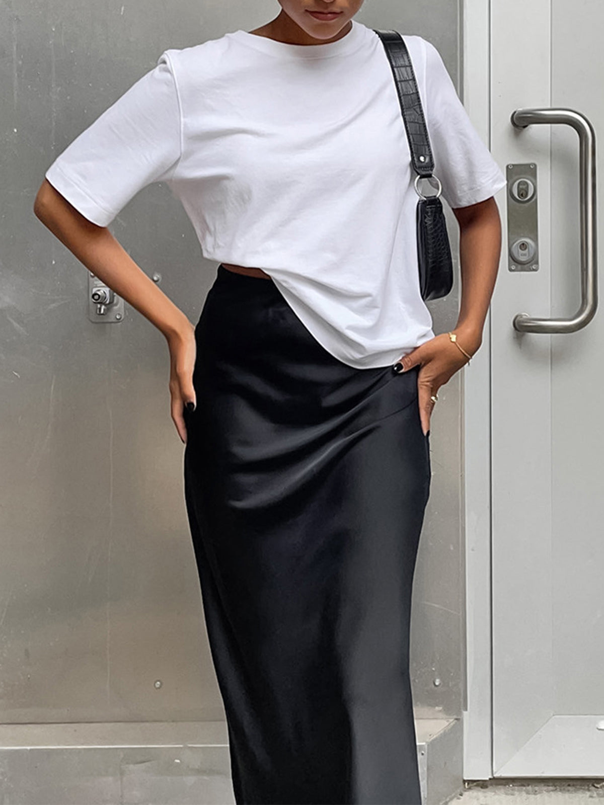 Satijnen Maxi Rok Dames - Giada Bellucci