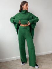 Gebreide Set Dames | Baggy Coltrui en Broek met Stretch - Alessia Fiora