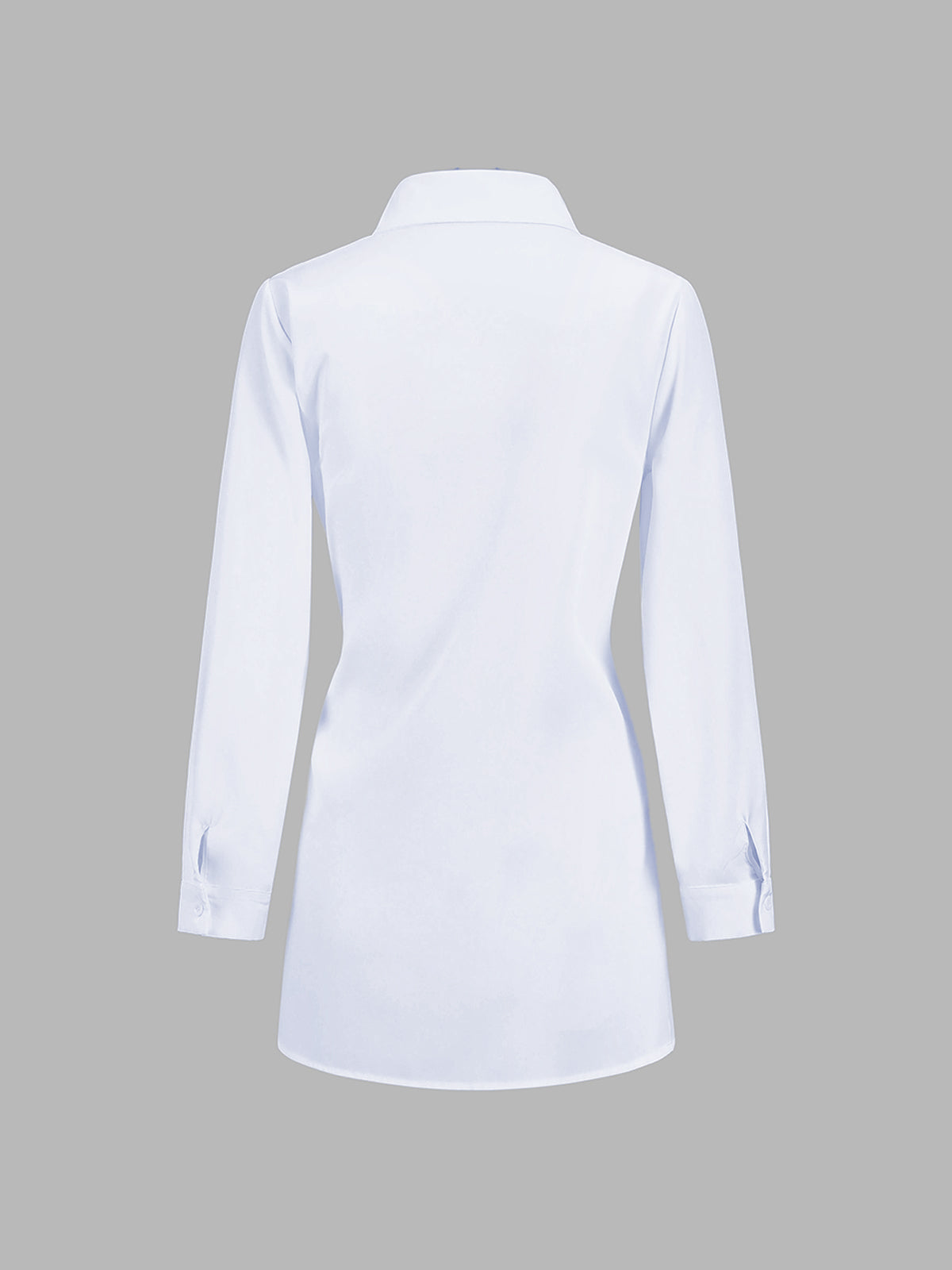 Dames lange blouse met knoopsluiting en strikdetail - Isabella Belluci