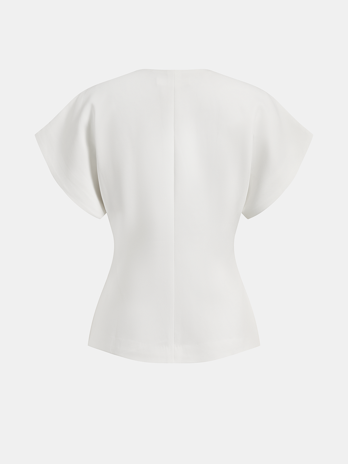 Blouse Dames | Trendy V-Hals Blouse met Knopen en Korte Mouwen - Giulia Bellamore