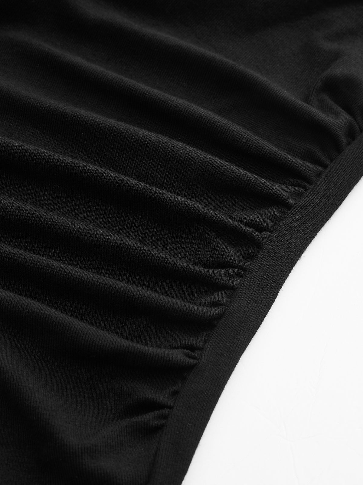 Geribde Top Dames met Asymmetrische Hals en Lange Mouwen | Valentina Romano