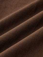 Dames Wide Leg Broek Katoen Linnen Kant Afwerking Hoge Taille - Bruin / Zwart - Maelen