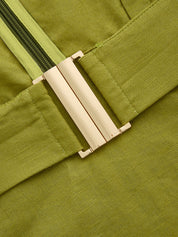 Dames Maxi Jurk Mouwloos Katoen Linnen Cutout Detail - Groen - Maelen