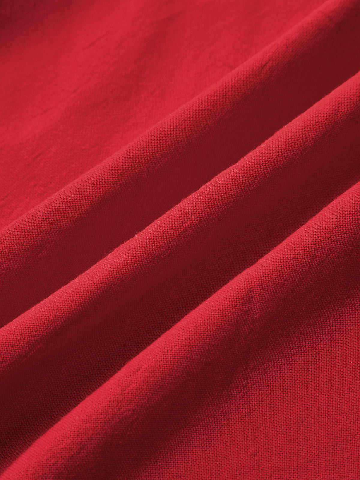 Dames Maxi Jurk Halter Katoen Linnen Split - Rood - Maelen