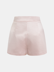 Dames Tweedelig Satijnen Setje Mouwloze Top en Shorts - Roze - Maelen