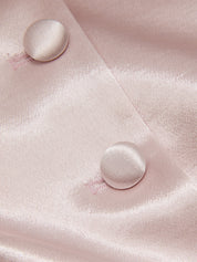 Dames Tweedelig Satijnen Setje Mouwloze Top en Shorts - Roze - Maelen