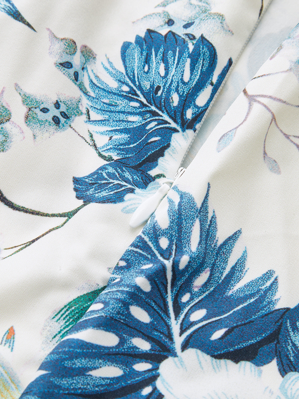 Dames Cami Maxi Jurk Tropical Print Spaghettibandjes - Blauw - Maelen